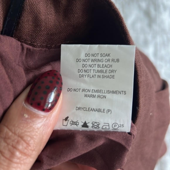 White Closet Brown Linen Shorts - Picture 11 of 12